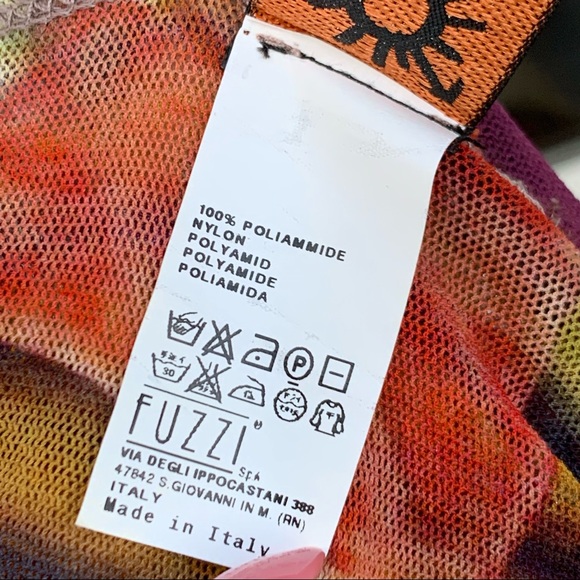 Jean-Paul Gaultier Fuzzi Dresses Soleil Long Sleeve Mid-Length Mock Neck Floral - Picture 6 of 7